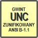 Piktogram - Norma gwintu: UNC - Gwint zunifikowany ANSI B-1.1